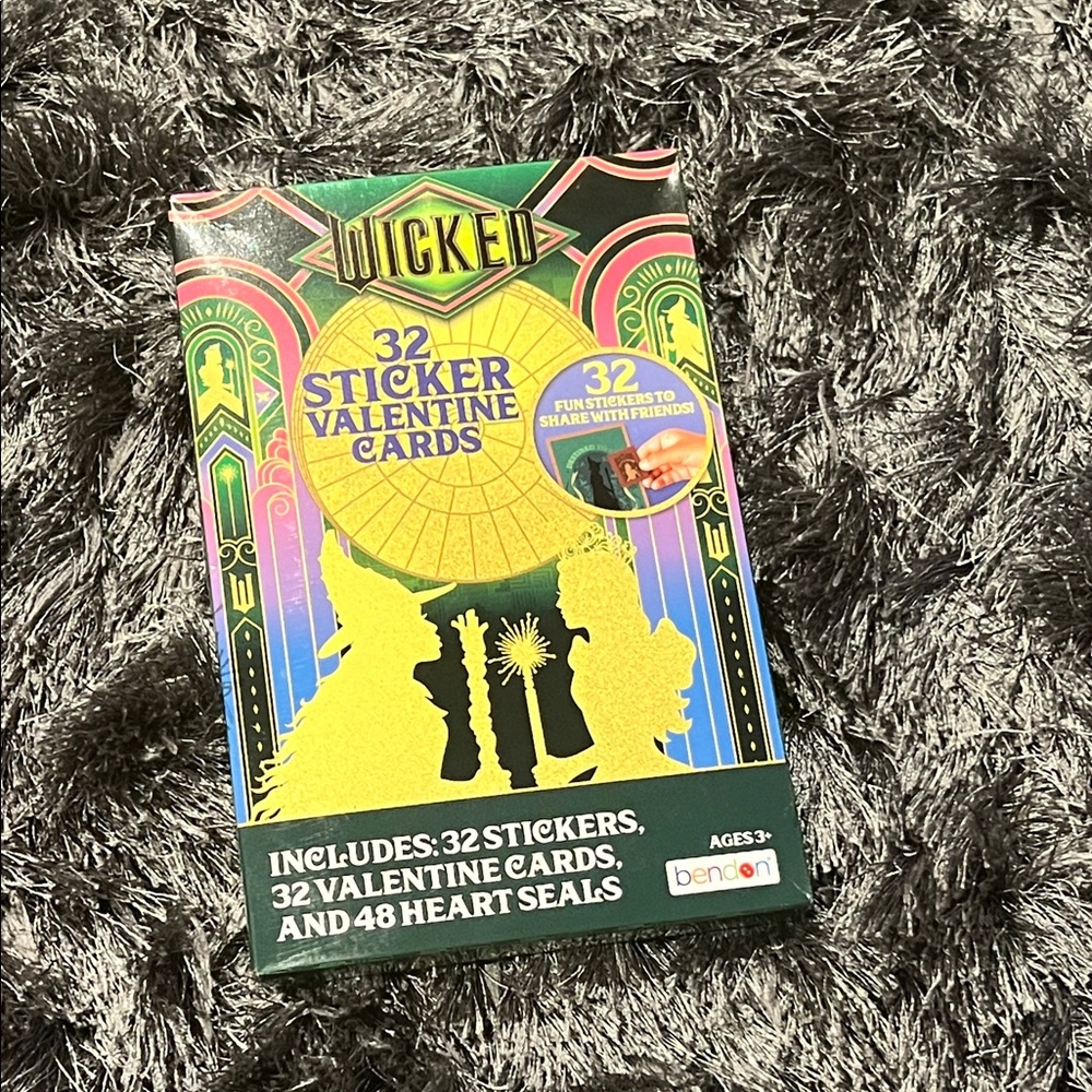 Wicked Sticker Valentine Cards by Bendon